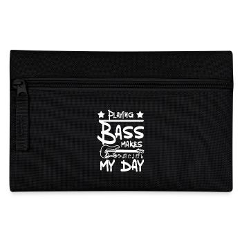 Playing bass makes my day - Pencil Case - black - Front