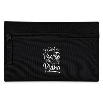 Cool people play piano - Pencil Case - black - Front