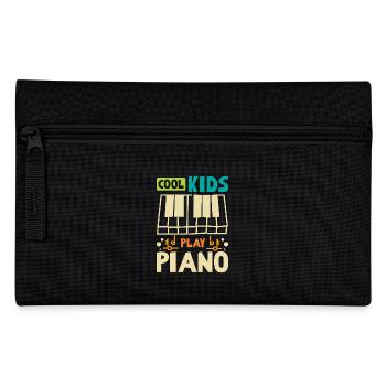 Children Cool kids play piano - Pencil Case - black - Front