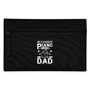 Father's day My favorite piano player calls me dad - Pencil Case - black - Front