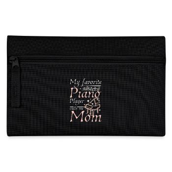 Mother's day My favorite piano player calls me mom - Pencil Case - black - Front