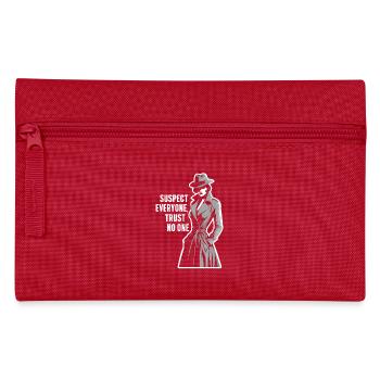 Suspect Everyone Trust No One Murder Mystery - Pencil Case - red - Front