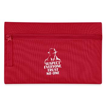 Murder Mystery Dinner Outfit: Suspect Everyone, - Pencil Case - red - Front
