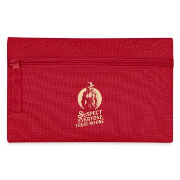 Suspect Everyone, Trust No One - Murder Mystery - Pencil Case - red - Front