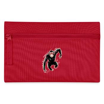Dynamic Chimpanzee Motif - Pencil Case - red - Front