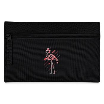 Abstrakter Flamingo Mit Geometrischen Linien - Federtasche - Schwarz - Vorne
