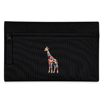 Bunte Giraffenmosaik Kunstwerk - Federtasche - Schwarz - Vorne