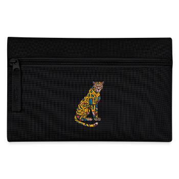 Mosaïque colorée léopard œuvre d’art pour les amoureux des animaux - Trousse - noir - Devant