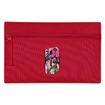 Ver.1 - Geometrische Frau, traditioneller Ninja - Federtasche - Rot - Vorne