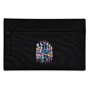Motif de lama coloré imaginatif et vibrant - Trousse - noir - Devant
