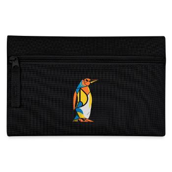 Bunter Pinguin Geometrisches Kunstwerk - Federtasche - Schwarz - Vorne