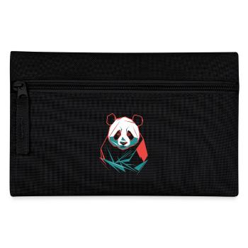 Abstract Panda with Modern Colors - Pencil Case - black - Front