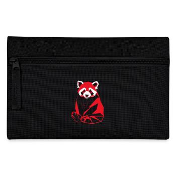 Geometric Red Panda Artwork - Pencil Case - black - Front