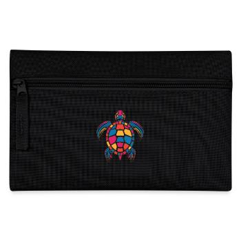 Colorful turtle artwork - Pencil Case - black - Front