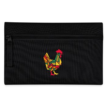 Coq graphique coloré géométrique animal de la ferme - Trousse - noir - Devant