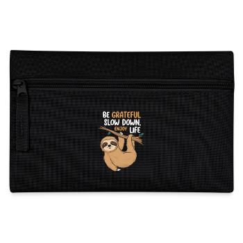 Be grateful, slow down, enjoy life - - Pencil Case - black - Front