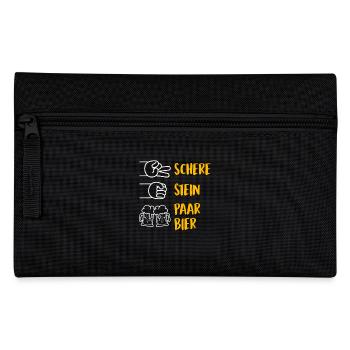 Scissors Stone Couple Beer Drinker Bavaria - Pencil Case - black - Front