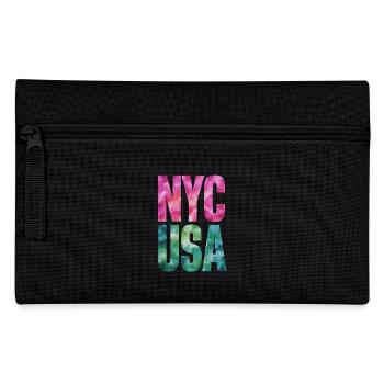 NYC United States Souvenir Watercolor Artwork - Pencil Case - black - Front