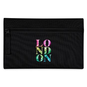 London Souvenir Bunt Aquarell Design - Federtasche - Schwarz - Vorne