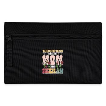 Groovy Flowers Happiness is being a meemaw - Federtasche - Schwarz - Vorne