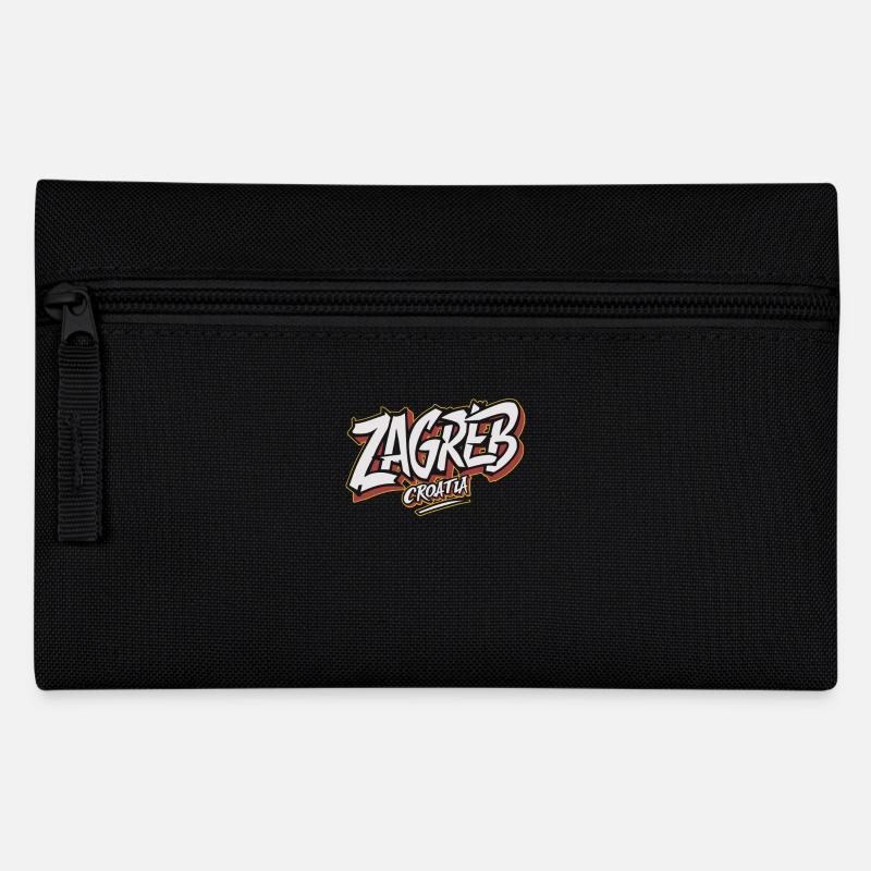 Zagreb Croatia Souvenir - Federtasche - Schwarz