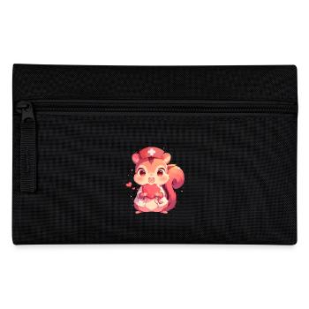 Squirrel Nurse Caregiver Doctor - Pencil Case - black - Front