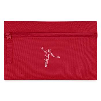Badmintonspieler Zeichnung - Federtasche - Rot - Vorne