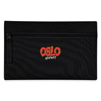 Oslo, Norvège, souvenir - Trousse - noir - Devant