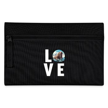 Walrus Walrosse Walross - Pencil Case - black - Front
