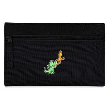 1 Year Old - School Enrollment - Dragon Motif - Number 1 - Pencil Case - black - Front