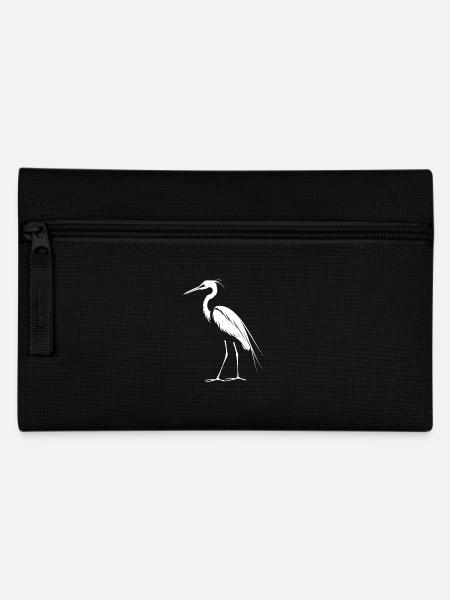 Heron Reiher - Federtasche - Schwarz