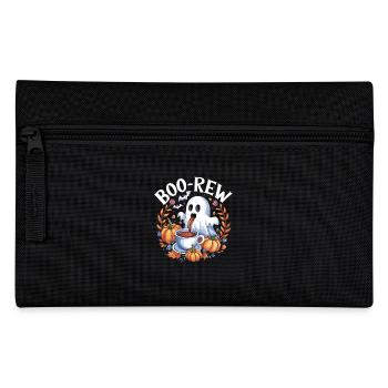Halloween Boo-Rew Geist Mit Kaffee Und Kürbissen - Federtasche - Schwarz - Vorne