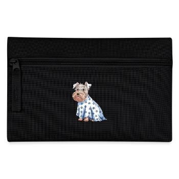 Joli chien portant un costume de fantôme d'Halloween - Trousse - noir - Devant