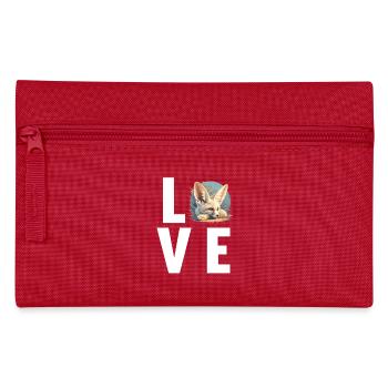 Fennec Renard Fenneks Fennek - Trousse - rouge - Devant