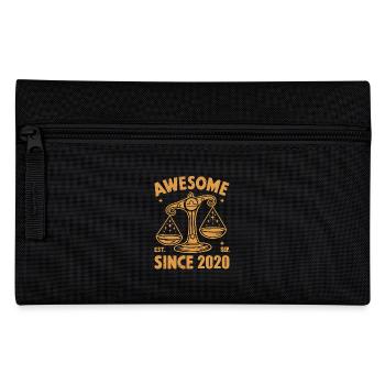 Awesome Since 2020 Libra Birthday - Pencil Case - black - Front