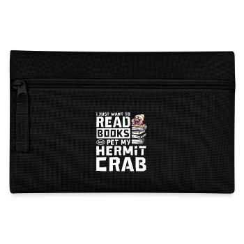 Je veux juste lire des livres et caresser mon bernard-l’ermite - Trousse - noir - Devant