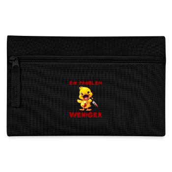Ein Problem weniger - Ente mit Messer Halloween - Federtasche - Schwarz - Vorne
