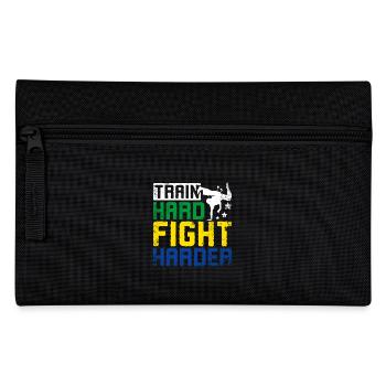 Train hard fight harder Capoeira - Federtasche - Schwarz - Vorne