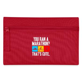 Triathlon-Anzug - Triathlet im Training - Federtasche - Rot - Vorne