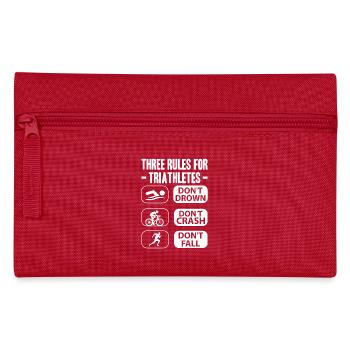 Triathlon-Anzug - Triathlet im Training - Federtasche - Rot - Vorne