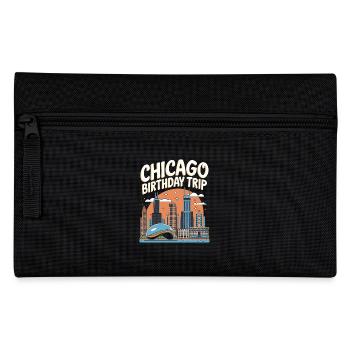 Chicago Geburtstag Reise Skyline - Federtasche - Schwarz - Vorne
