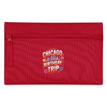 Chicago Birthday Trip - Federtasche - Rot - Vorne