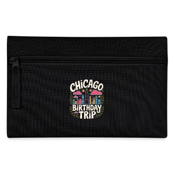 Chicago Birthday Trip Skyline City Design - Pencil Case - black - Front