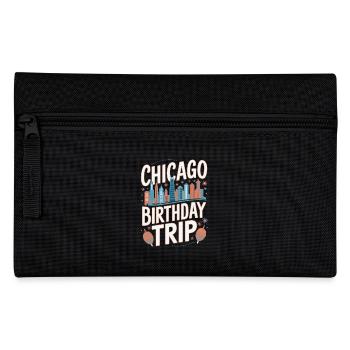 Chicago Geburtstag Reise Skyline - Federtasche - Schwarz - Vorne