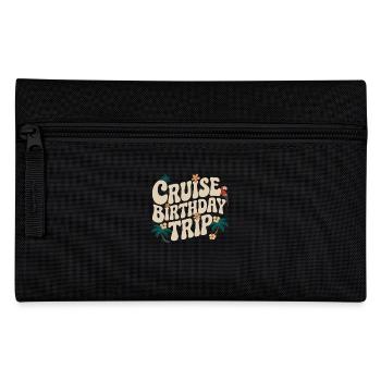 Cruise Birthday Trip Tropical Style - Pencil Case - black - Front
