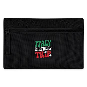Italy Birthday Trip Pizza Fun - Pencil Case - black - Front