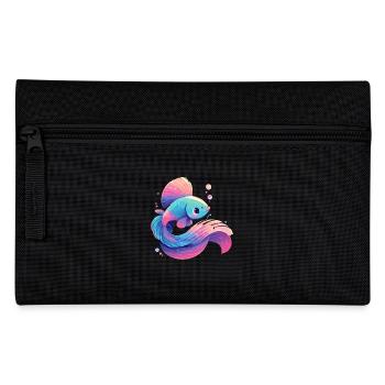 Bettas Betta Fisch Betta - Federtasche - Schwarz - Vorne