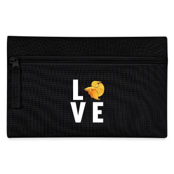 Bettas Betta Fisch Betta - Federtasche - Schwarz - Vorne