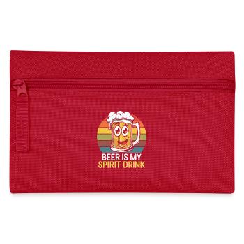 Beer Is My Spirit Drink Retro Style - Pencil Case - red - Front