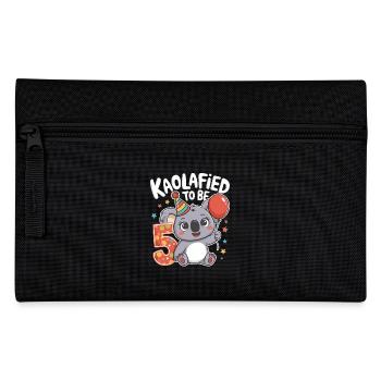 5th Birthday Koala Koalafied Funny Motif - Pencil Case - black - Front